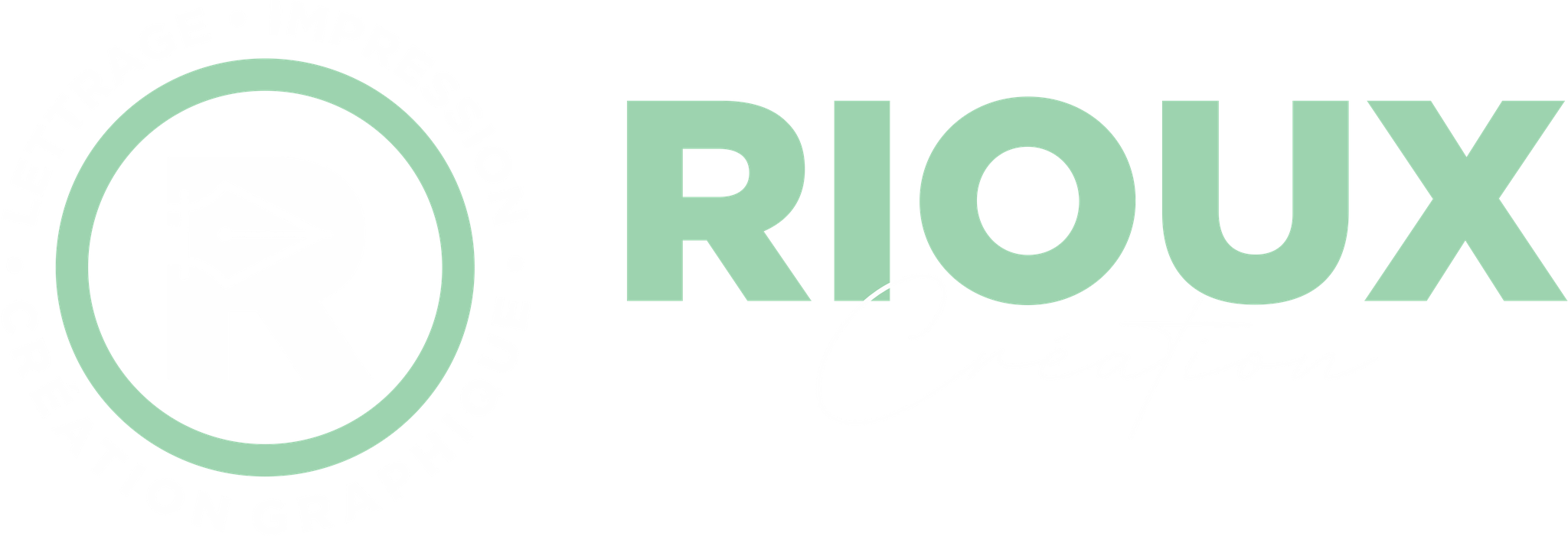 Logo Rioux Rioux Création - Lettrage • Impression • Création graphique
